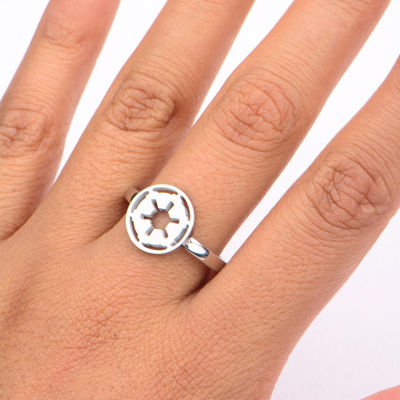 Star Wars® Stainless Steel Galactic Empire Symbol Cutout Ring