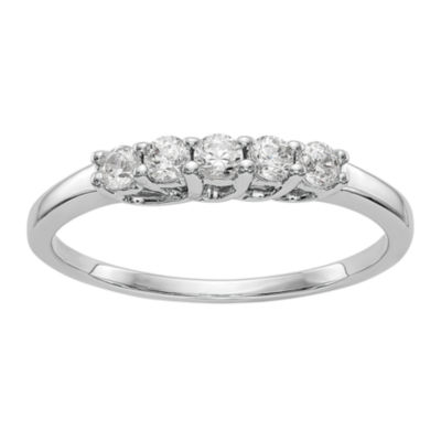 1/4 CT. T.W. Natural White Diamond 14K Gold 5-Stone Anniversary Band