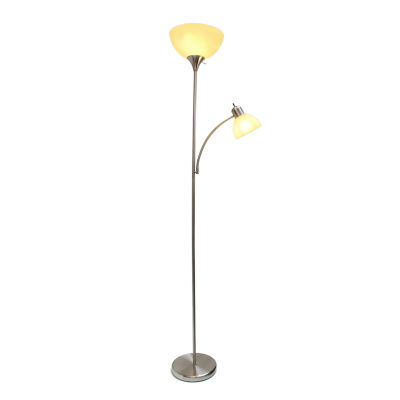 Simple Designs Floor Lamp with Reading Light