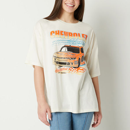  Juniors Chevrolet Camaro Race Car Womens Crew Neck Short Sleeve Oversized Graphic T-Shirt