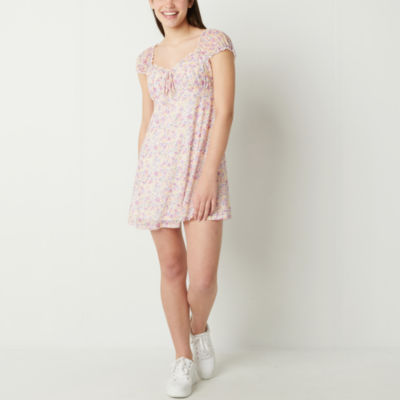 Arizona Short Sleeve Skater Dress Juniors JCPenney