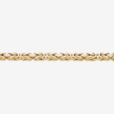 14K Gold 22 Inch Semisolid Byzantine Chain Necklace