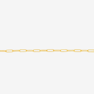 Layered Look Womens 14K Gold 20 Inch Paperclip Chain Necklace