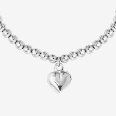 Sterling Silver Heart Bolo Bracelet