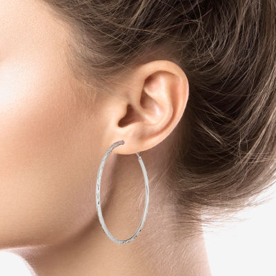 Sterling Silver 60mm Hoop Earrings