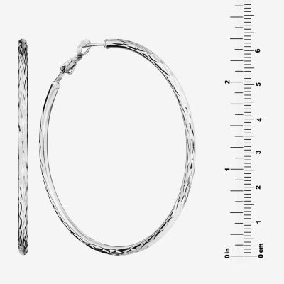 Sterling Silver 60mm Hoop Earrings