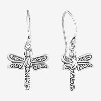 Bali Inspired Sterling Silver Round Drop Earrings, One Size
