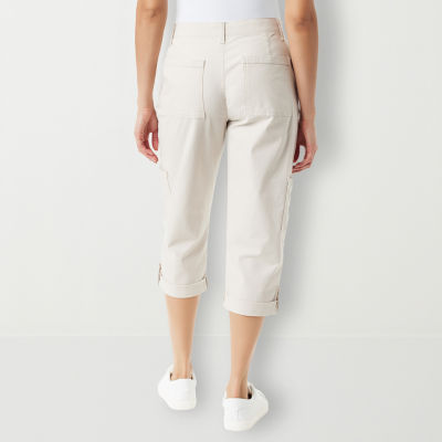 Gloria Vanderbilt® Womens Mid Rise Utility Cargo Capris