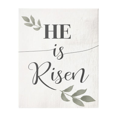 Stupell Industries He Is Risen Faith Canvas Art