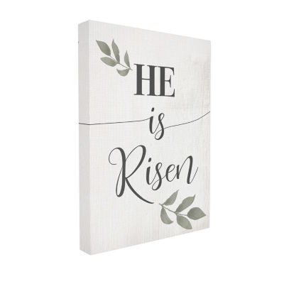 Stupell Industries He Is Risen Faith Canvas Art