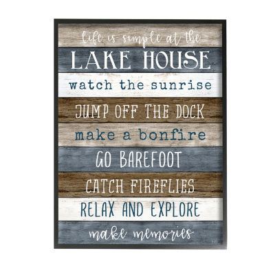 Life Is Simple Lake House List Print
