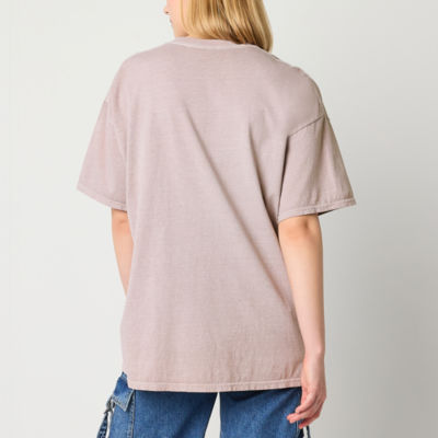 New World Juniors Fleetwood Mac Oversized Tee Womens Crew Neck Short Sleeve Graphic T-Shirt