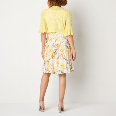 Perceptions Floral Lace Jacket Dress