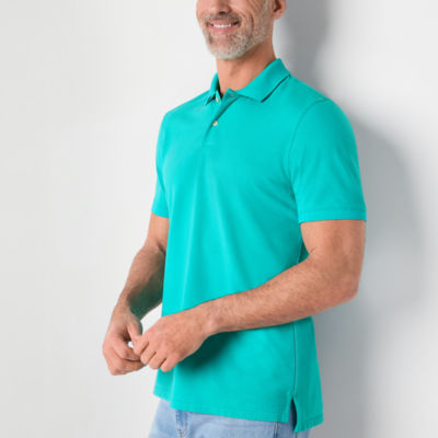 St. John's Bay Premium Stretch Mens Slim Fit Short Sleeve Polo Shirt