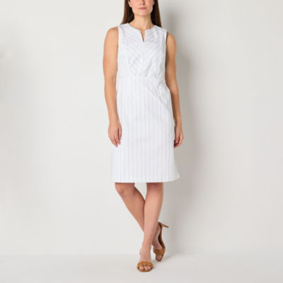 Liz Claiborne Sleeveless Striped A-Line Dress