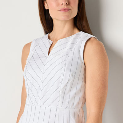 Liz Claiborne Sleeveless Striped A-Line Dress