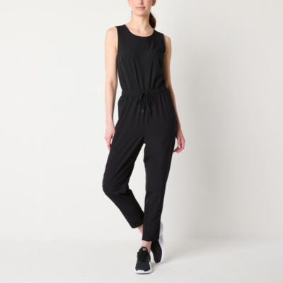 Xersion Sleeveless Woven Romper, Color: Black - JCPenney