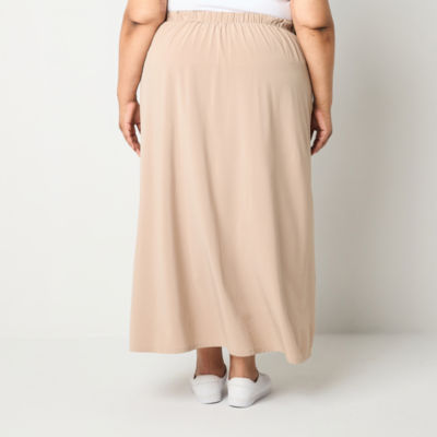 Stylus Womens Mid Rise Maxi Skirt - Plus