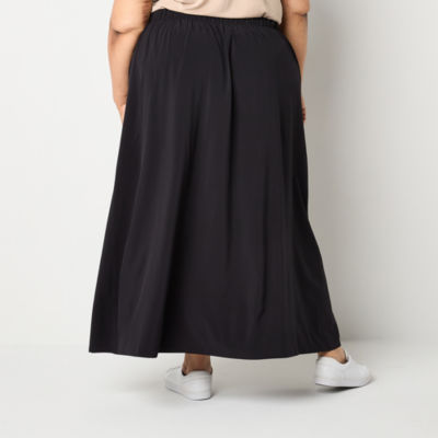 Stylus Womens Mid Rise Maxi Skirt - Plus