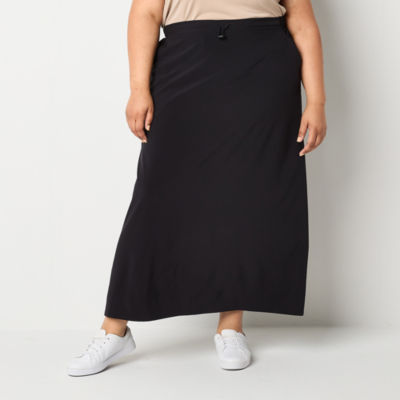 Stylus Womens Mid Rise Maxi Skirt - Plus
