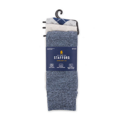 Stafford Super Soft Lux 3 Pair Crew Socks Mens