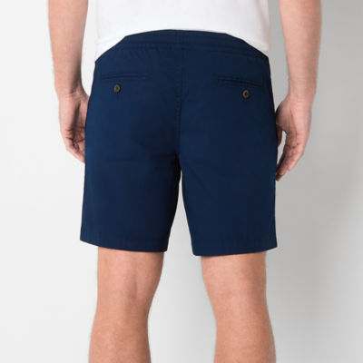 St. John's Bay Poplin 8" Mens Drawstring Waist Deck Short