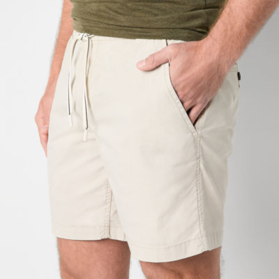 St. John's Bay Poplin 8" Mens Drawstring Waist Deck Short