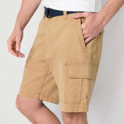 U.S. Polo Assn. Belted 9 1/2" Mens Stretch Fabric Cargo Short