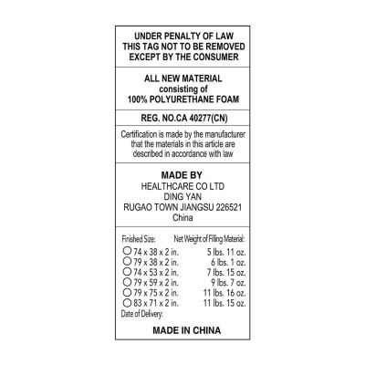 Bodipedic Home 2-Inch Gel-Infused Zoned Convoluted Memory Foam Mattress Topper