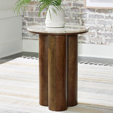 Signature Design By Ashley Henfield End Table, One Size, Brown