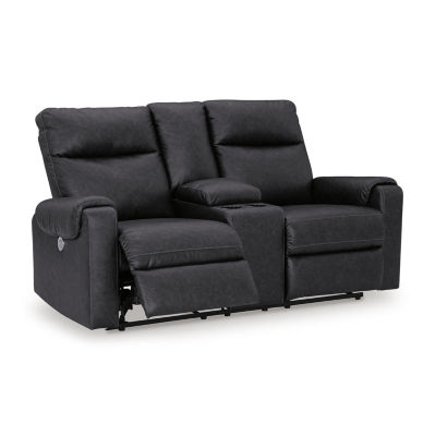 Signature Design By Ashley® Axtellton Power Reclining Loveseat with Console