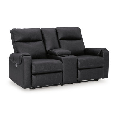 Signature Design By Ashley® Axtellton Power Reclining Loveseat with Console