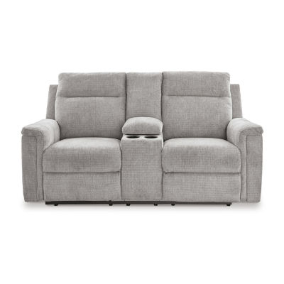 Signature Design By Ashley® Barnsana Power Reclining Loveseat with Console