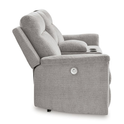 Signature Design By Ashley® Barnsana Power Reclining Loveseat with Console