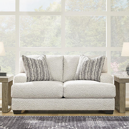 Signature Design By Ashley Brebryan Loveseat, One Size, Beige