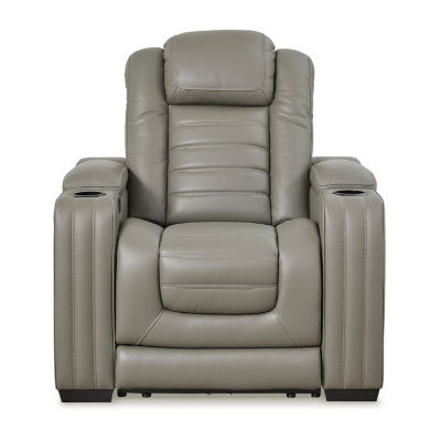 Signature Design By Ashley® Backtrack Dual Power Leather Recliner