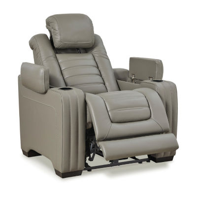 Signature Design By Ashley® Backtrack Dual Power Leather Recliner