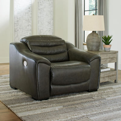 Signature Design By Ashley® Center Line Dual Power Leather Recliner