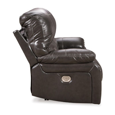 Signature Design By Ashley® Hallstrung Oversized Dual Power Leather Recliner