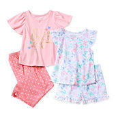 Little & Big Girls 3-pc. Hello Kitty Pajama Set, Color: Blue