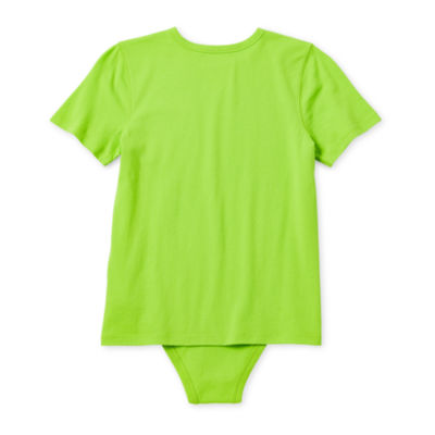 Thereabouts Little & Big Boys Adaptive Crew Neck Short Sleeve Bodysuit