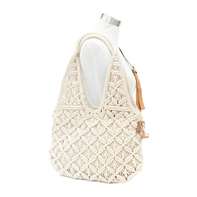 SOL and MER Macrame Large Hobo Bag