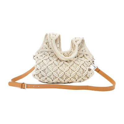 SOL and MER Macrame Large Hobo Bag