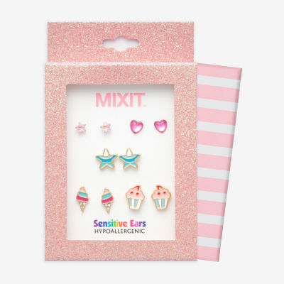 Mixit Girls Hypoallergenic 3 Pair Earring Set