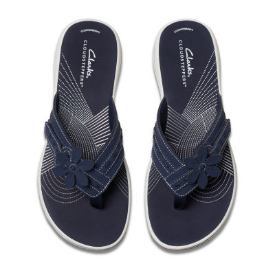 Cloudstepper Sandals Clarks Breeze Sea Flip Flops Blue Clarks