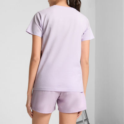 PUMA Womens Crew Neck Short Sleeve Relaxed Fit Graphic T-Shirt