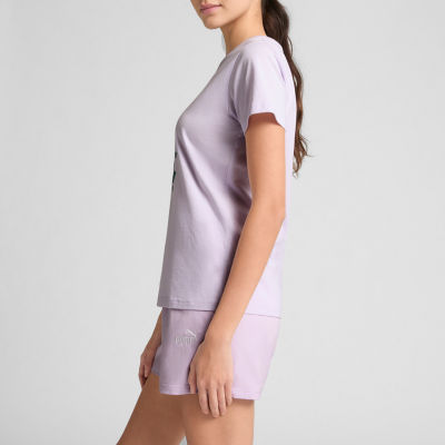 PUMA Womens Crew Neck Short Sleeve Relaxed Fit Graphic T-Shirt