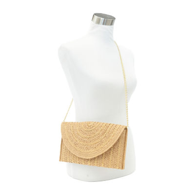 SOL and MER Straw Lurex Clutch
