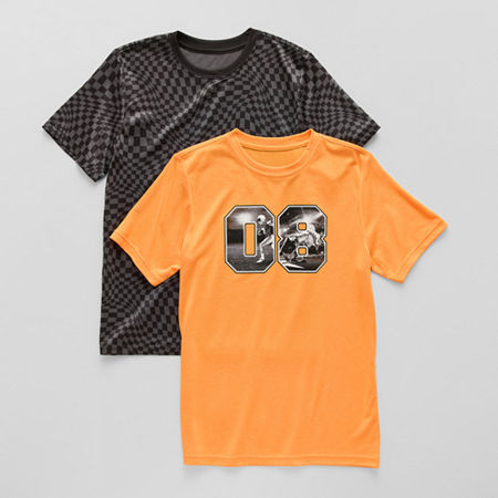Xersion Little & Big Boys 2-pc. Crew Neck Short Sleeve Graphic T-Shirt, Medium (10-12), Black
