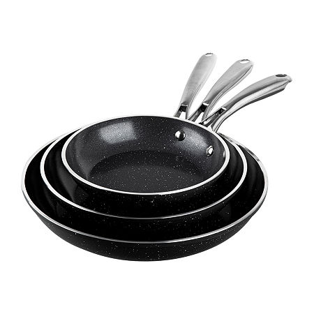 Granitestone 3-pc. Non-stick Frying Pan In Black